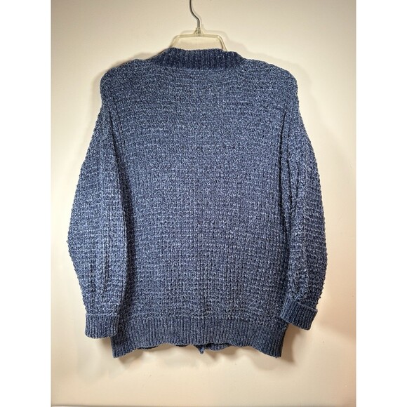 Ultra Flirt Sweater Women Size S Blue Knit Cardigan W/Buttons & Pockets - Picture 2 of 4